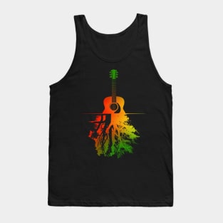 Rasta Reggae Jamaica Guitar Forest Reflections Men Women Kid Tank Top